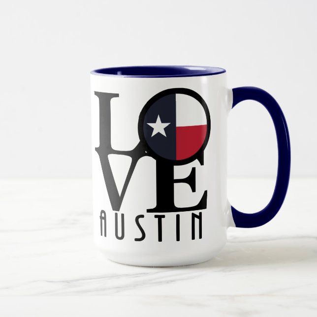 Mug LOVE Austin Texas 15oz (Droite)