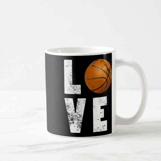 Mug Love Basketball Design Cool Pour Les Amateurs De S (Droite)