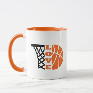 Mug Love Basketball hoop et orange ball