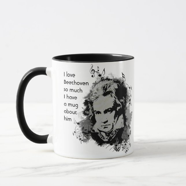 Mug Love Beethoven tellement je tellement de citations (Gauche)