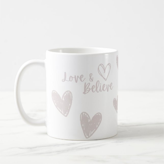 Mug Love & Believe Valentines jour blanc Collection (Gauche)