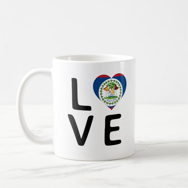 Mug Love - Belize Flag (Gauche)