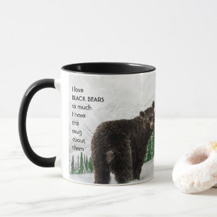 Mug Love BLACK BEARS tellement que je me moque Citer M