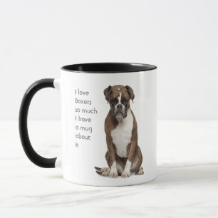 Mug Love Boxers Chiens tellement de Citation amusante 