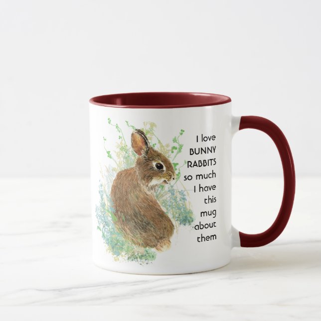Mug Love BUNNY RABBITS tellement je me moque Citation (Droite)