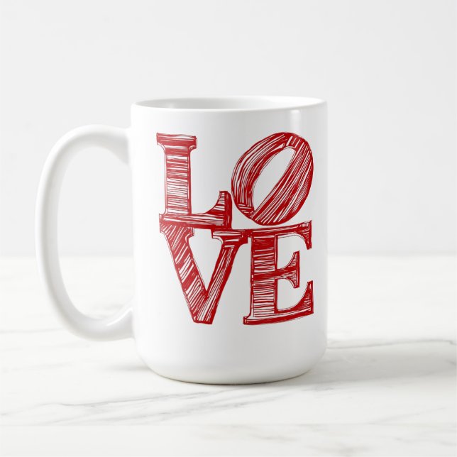 Mug LOVE, Cadeau de la Saint-Valentin (Gauche)