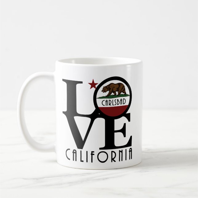 Mug LOVE Carlsbad California 11oz (Gauche)