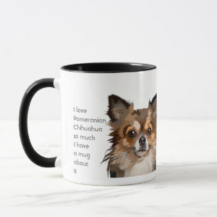 Mug Love Chihuahua Chiens Poméraniens tellement de cit