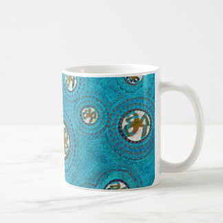 MUG LOVE CIRCLES AND LINES OF SONG-BLUE COFFEE
