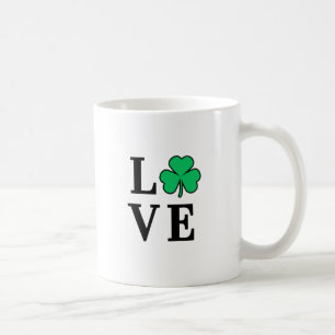 Mug LOVE Clover Shamrock Irlande Irlande Élégant minim