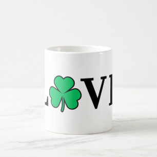 Mug LOVE Clover Shamrock Irlande Irlande Élégant minim