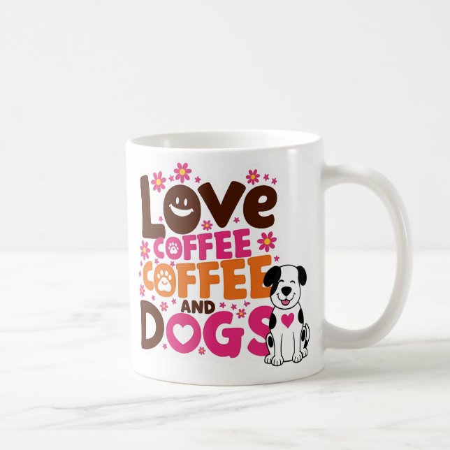 Mug Love Coffe and Dogs (Droite)