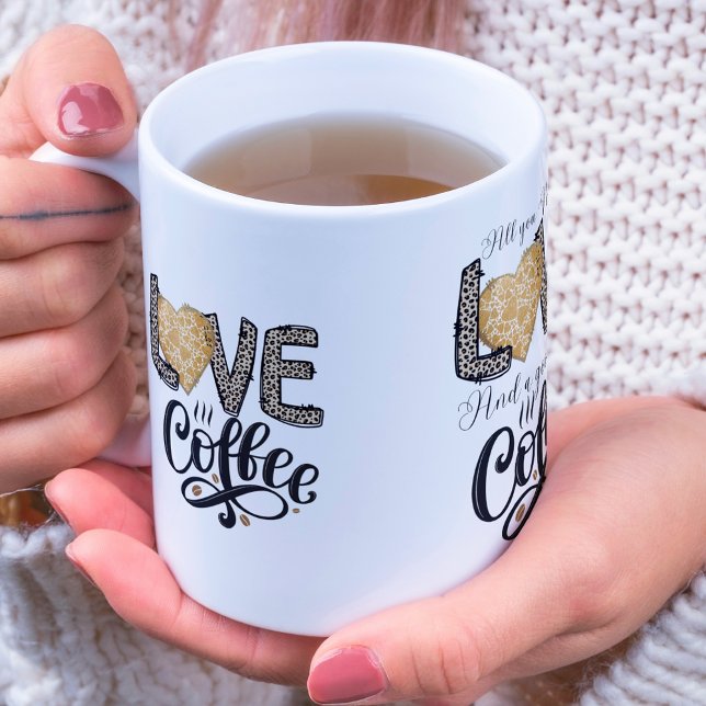 Mug Love Coffee drôle mignon citations tendance pour e (Créateur téléchargé)