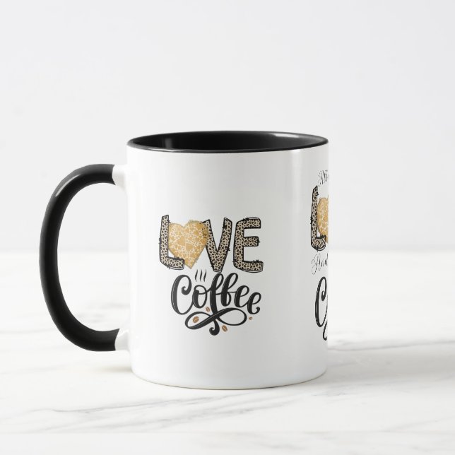 Mug Love Coffee drôle mignon citations tendance pour e (Gauche)