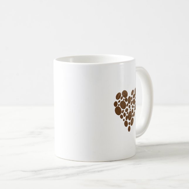 Mug Love Coffee Mots uniques (Devant droit)