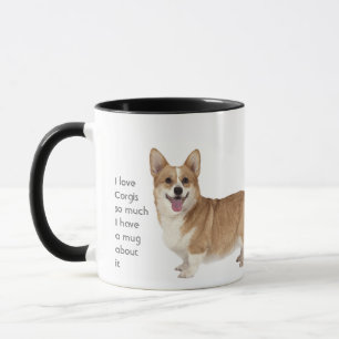 Mug Love Corgis Chiens Tellement de Citation Amusante