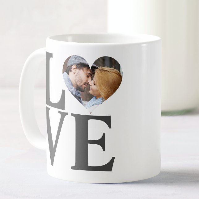 Mug LOVE Couples personnalisés Photo Saint Valentin (Créateur téléchargé)
