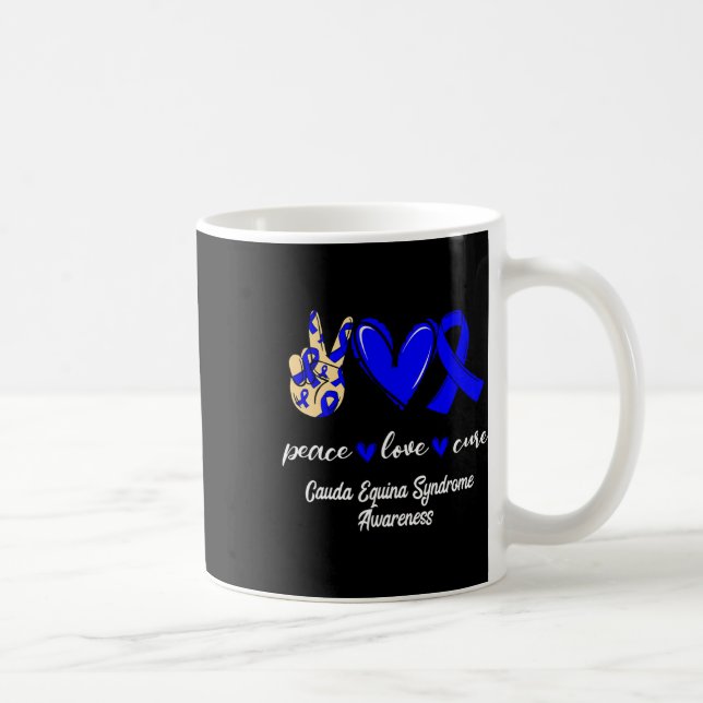 Mug Love Cure Cauda Equina Syndrome Blue Awareness (Droite)