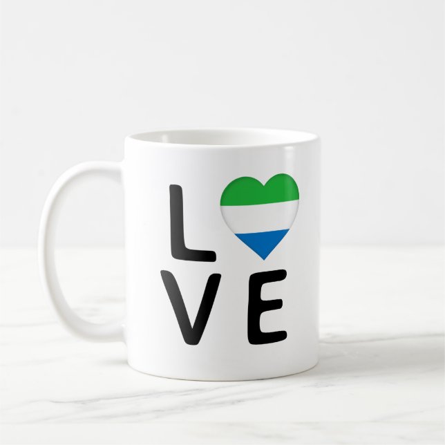 Mug Love - drapeau de la Sierra Leone (Gauche)