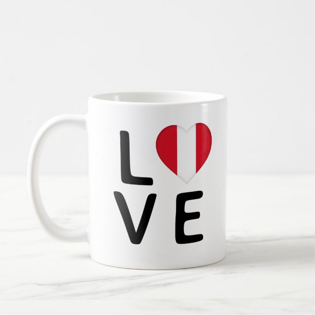 Mug Love - Drapeau du Pérou (Gauche)