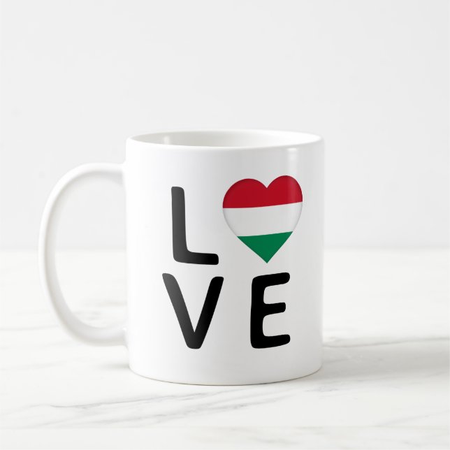 Mug Love - drapeau hongrois (Gauche)