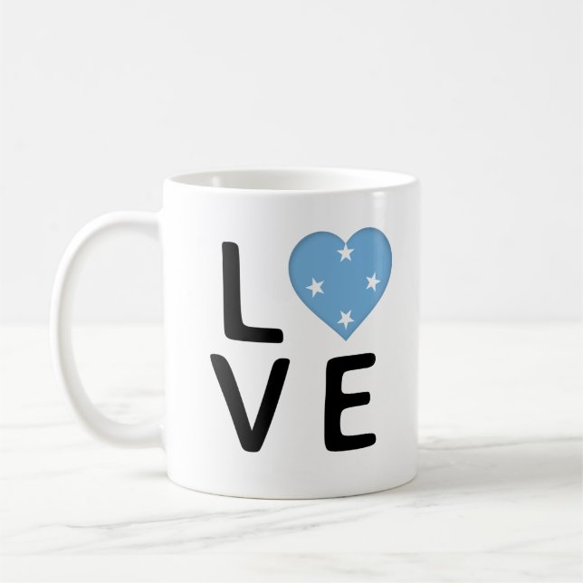 Mug Love - Drapeau Micronésie (Gauche)
