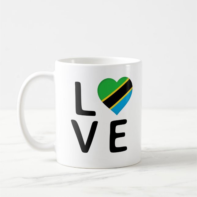 Mug Love - drapeau tanzanien (Gauche)