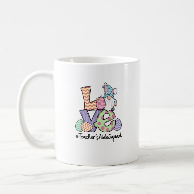 Mug Love Easter Teacher's Aide Gnomes Teacher Easter 2 (Gauche)