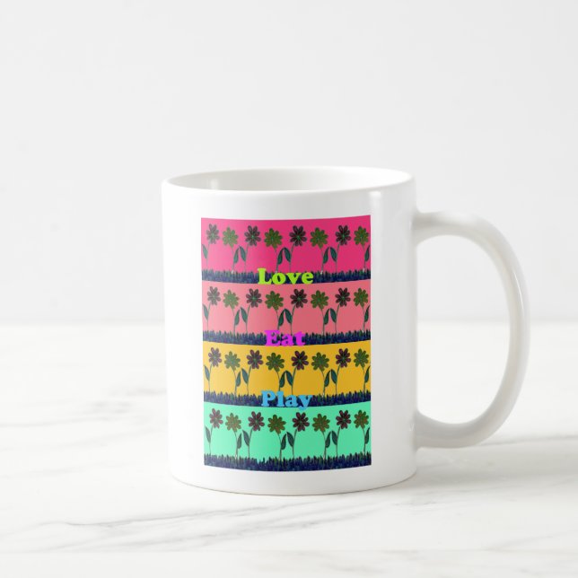 Mug Love Eat Play Art Print (Droite)