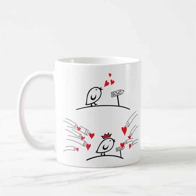 Mug LOVE ECHO - Comic Birds Tweetlercools 1 (Gauche)