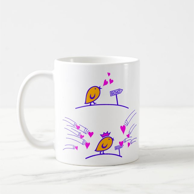 Mug LOVE ECHO - Comic Birds Tweetlercools 3 (Gauche)