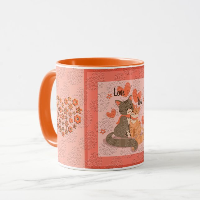 Mug Love Elegant Moderne Populaire Meilleur Coeur (Devant gauche)
