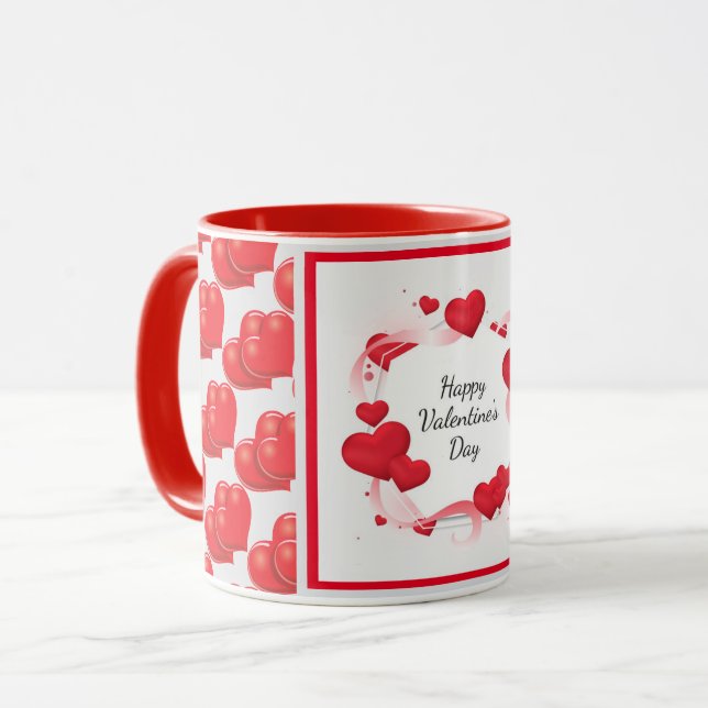Mug Love Elegant Moderne Populaire Meilleur Coeur (Devant gauche)