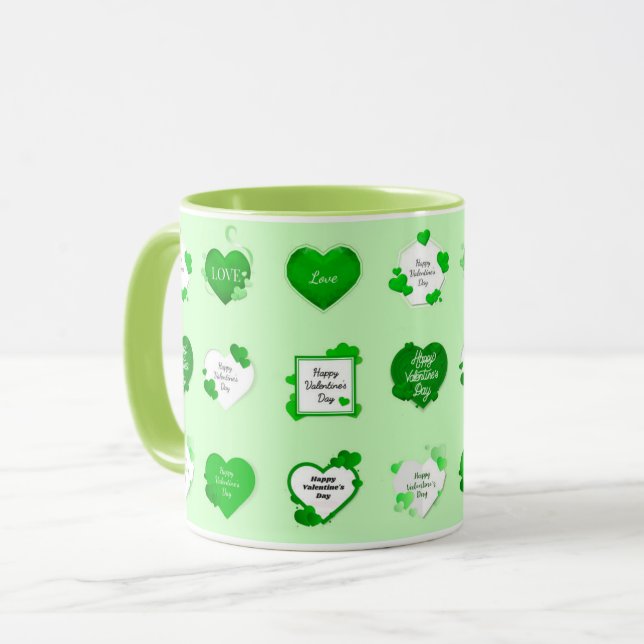 Mug Love Elegant Moderne Populaire Meilleur Coeur (Devant gauche)