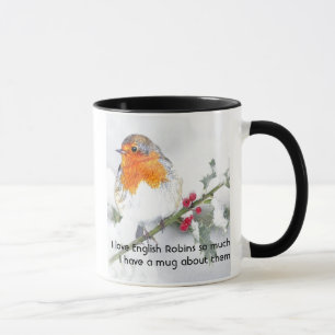 Mug Love English Robin Birds tellement je me divertit