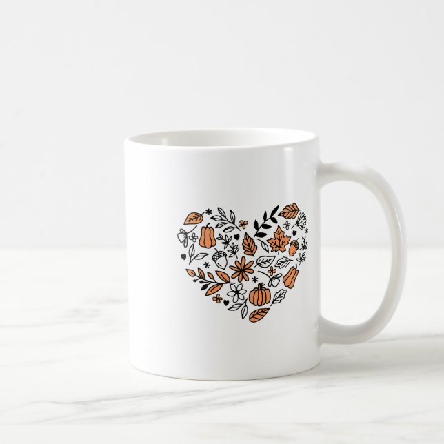 Mug Love Fall Y'all Leopard Citrouille Automne Saison  (Droite)