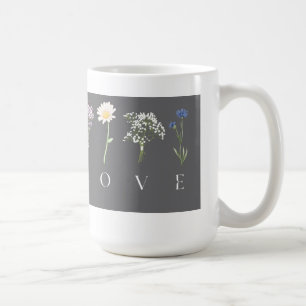 Mug LOVE Floral – Impression botanique romantique