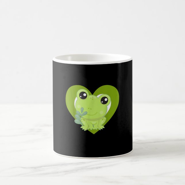 Mug Love Frogs| Cadeaux cardiaques de la grenouille Cu (Centre)