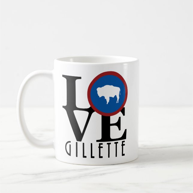 Mug LOVE Gillette Wyoming 11oz (Gauche)