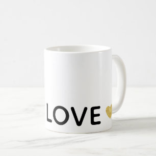 Mug Love Gold Heart
