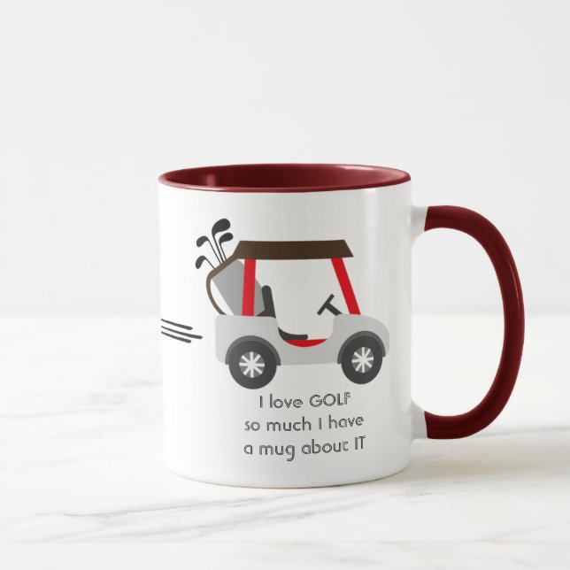 Mug Love GOLF tellement je tellement de citations amus (Droite)