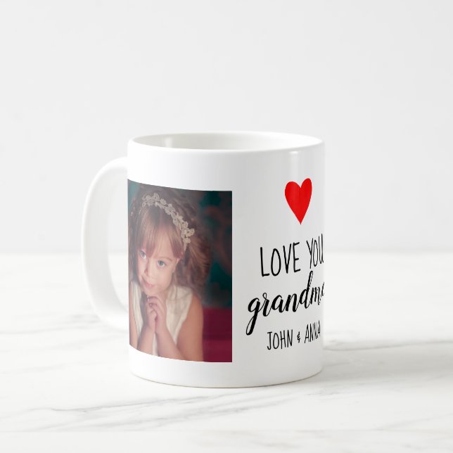 Mug Love Grandma Don Photo Collage Texte (Devant gauche)