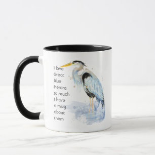Mug Love Great Blue Herons tellement de citations amus