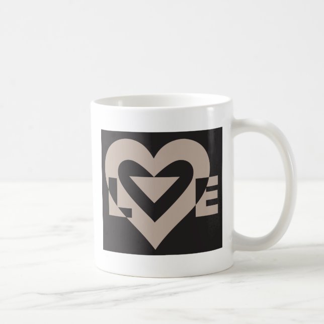 Mug Love Grey sur Black (Droite)