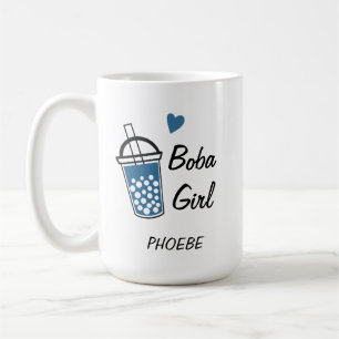 Mug Love Heart Boba Girl Personnalisée Nouveauté perso