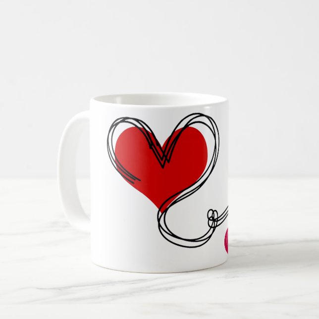 Mug Love Heart Cute  (Devant gauche)