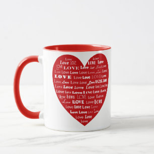 Mug Love Heart Word