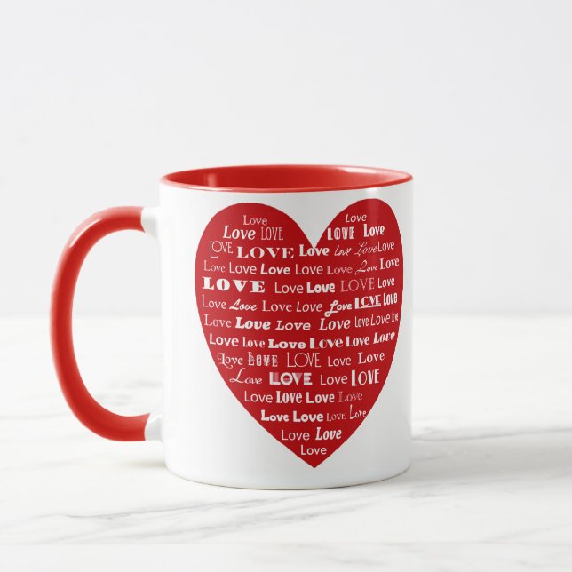Mug Love Heart Word (Gauche)