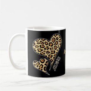 Mug Love Hearts Empreinte de léopard Cheetah Amoureux 