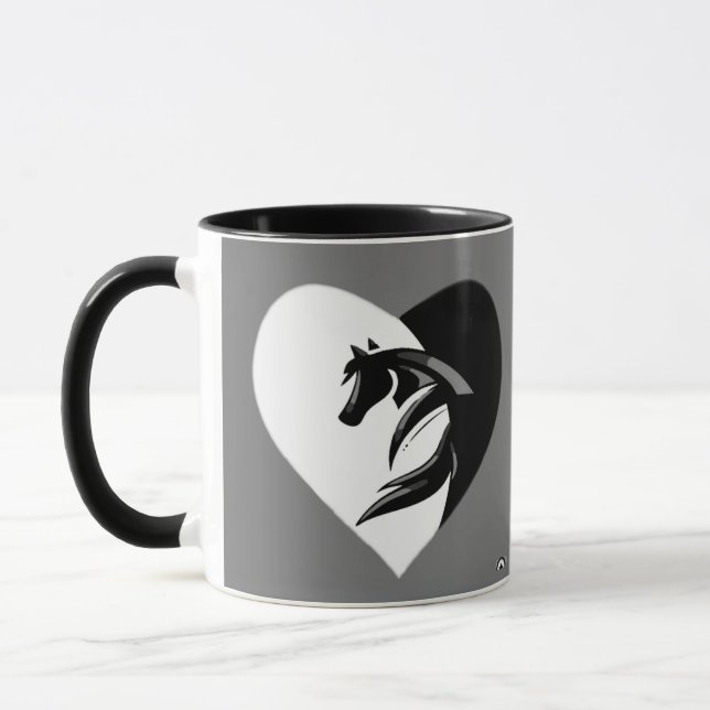 Mug Love Horses Logo avec Coeur (Gauche)